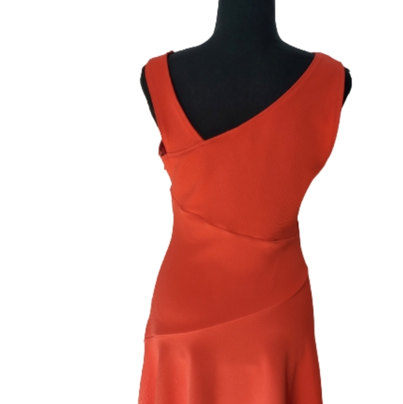 SANGRIA ASYMMETRICAL NECKLINE A-LINE DRESS ( SIZE 6) - Picture 4 of 7